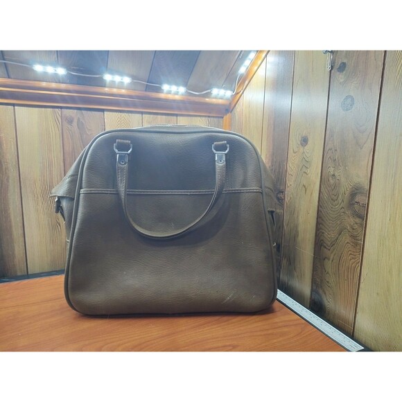 Vintage American Tourister Escort Tote Overnight Bag Luggage Brown - Picture 1 of 16